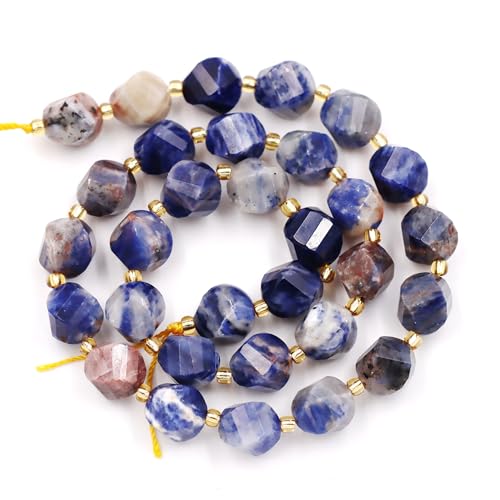Fukugems Großhandel Natursteinperlen für DIY Schmuck Herstellung verkauft pro Tasche 5-Stränge und eine Rollschnur innen facettierte S-Form Sodalite AB 10mm Fukugems Großhandel Natursteinperlen für DIY Schmuck Herstellung verkauft pro Tasche 5-Stränge und eine Rollschnur innen facettierte S-Form Sodalite AB 10mm von Fukugems