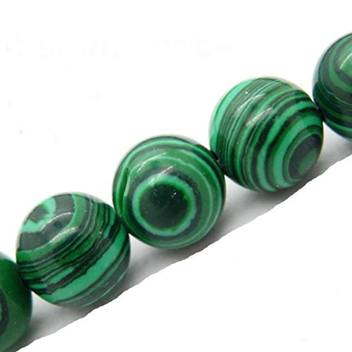 Fukugems Naturstein perlen für schmuckherstellung, verkauft pro Bag 5 Stränge Innen, Malachite Synthetic 4mm von Fukugems