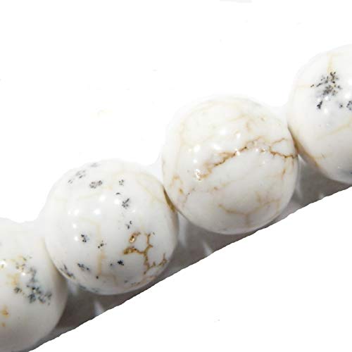 Fukugems Naturstein perlen für schmuckherstellung, verkauft pro Bag 5 Stränge Innen, White Howlite Turquoise 8mm Fukugems Naturstein perlen für schmuckherstellung, verkauft pro Bag 5 Stränge Innen, White Howlite Turquoise 8mm von Fukugems