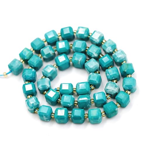 Fukugems Naturstein perlen für schmuckherstellung, verkauft pro Bag 5 Stränge Innen, facettierter Würfel Green Howlite Turquoise 8mm Fukugems Naturstein perlen für schmuckherstellung, verkauft pro Bag 5 Stränge Innen, facettierter Würfel Green Howlite Turquoise 8mm von Fukugems