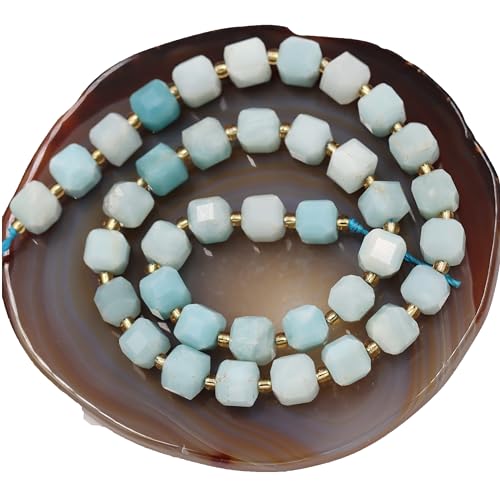 Fukugems Naturstein perlen für schmuckherstellung, verkauft pro Bag 5 Stränge Innen, facettierter Würfel Multi-color Amazonite 8mm Fukugems Naturstein perlen für schmuckherstellung, verkauft pro Bag 5 Stränge Innen, facettierter Würfel Multi-color Amazonite 8mm von Fukugems