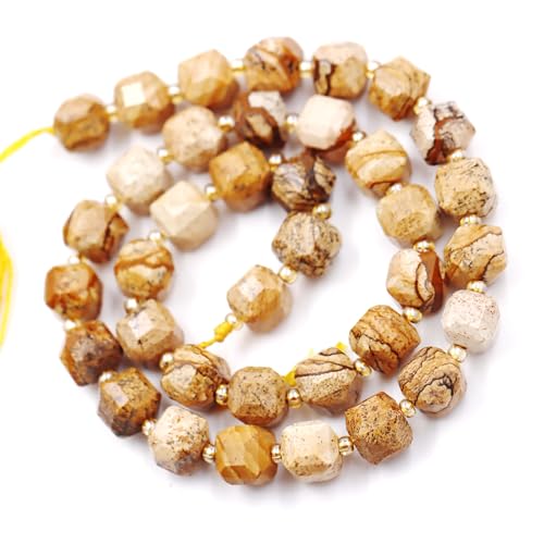 Fukugems Naturstein perlen für schmuckherstellung, verkauft pro Bag 5 Stränge Innen, facettierter Würfel Picture Jasper 6mm Fukugems Naturstein perlen für schmuckherstellung, verkauft pro Bag 5 Stränge Innen, facettierter Würfel Picture Jasper 6mm von Fukugems