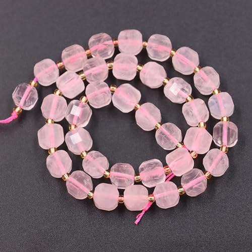 Fukugems Naturstein perlen für schmuckherstellung, verkauft pro Bag 5 Stränge Innen, facettierter Würfel Rose Quartz 6mm von Fukugems