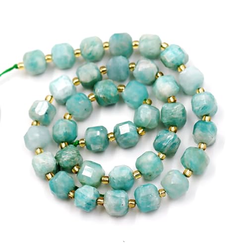 Fukugems Naturstein perlen für schmuckherstellung, verkauft pro Bag 5 Stränge Innen, facettierter Würfel Russia Amazonite 8mm von Fukugems