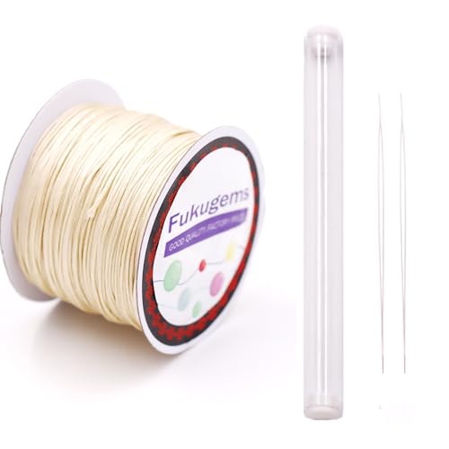Fukugems Perlenschnur für Halskette, Faden für die Schmuckherstellung, chinesische Knotenschnur, inelastische Schnur für Armband, Cord #71 Light Khaki Fukugems Perlenschnur für Halskette, Faden für die Schmuckherstellung, chinesische Knotenschnur, inelastische Schnur für Armband, Cord #71 Light Khaki von Fukugems