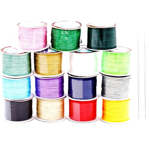 Fukugems Perlenschnur für Halskette, Faden für die Schmuckherstellung, chinesische Knotenschnur, inelastische Schnur für Armband, Cord #72 15 Colors Fukugems Perlenschnur für Halskette, Faden für die Schmuckherstellung, chinesische Knotenschnur, inelastische Schnur für Armband, Cord #72 15 Colors von Fukugems