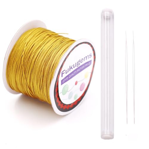 Fukugems Perlenschnur für Halskette, Faden für die Schmuckherstellung, chinesische Knotenschnur, inelastische Schnur für Armband, Cord #72 Sallow Fukugems Perlenschnur für Halskette, Faden für die Schmuckherstellung, chinesische Knotenschnur, inelastische Schnur für Armband, Cord #72 Sallow von Fukugems