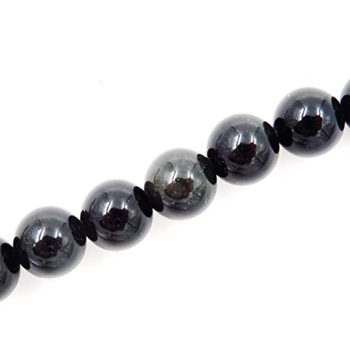 Fukugems Schmuckperlen für Schmuckherstellung, 5 Stränge (schwarzer Obsidian, 8 mm) von Fukugems