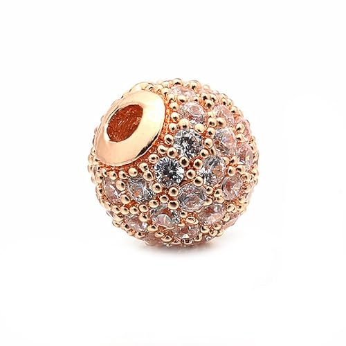 Fukugems ausgezeichnete Qualität Cubic Zirkonia gepflasterte Perlen für die Schmuckherstellung 10mm rose gold-white Fukugems ausgezeichnete Qualität Cubic Zirkonia gepflasterte Perlen für die Schmuckherstellung 10mm rose gold-white von Fukugems