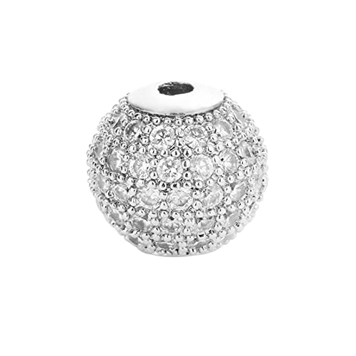 Fukugems ausgezeichnete Qualität Cubic Zirkonia gepflasterte Perlen für die Schmuckherstellung 6mm white gold-white Fukugems ausgezeichnete Qualität Cubic Zirkonia gepflasterte Perlen für die Schmuckherstellung 6mm white gold-white von Fukugems