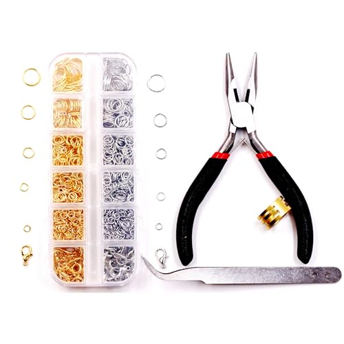 Fukumems Schmuck Findings Kit mit für die Schmuckherstellung, offene Sprungringe und Hummerverschlüsse mit Zange für Armbänder Halsketten Makin, A1 Ordinary Quality Fukumems Schmuck Findings Kit mit für die Schmuckherstellung, offene Sprungringe und Hummerverschlüsse mit Zange für Armbänder Halsketten Makin, A1 Ordinary Quality von Fukugems