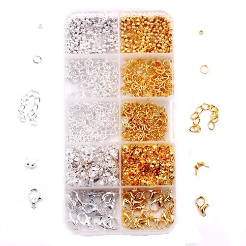 Fukumems Schmuck Findings Kit mit für die Schmuckherstellung, offene Sprungringe und Hummerverschlüsse mit Zange für Armbänder Halsketten Makin, A2 Ordinary Quality Fukumems Schmuck Findings Kit mit für die Schmuckherstellung, offene Sprungringe und Hummerverschlüsse mit Zange für Armbänder Halsketten Makin, A2 Ordinary Quality von Fukugems