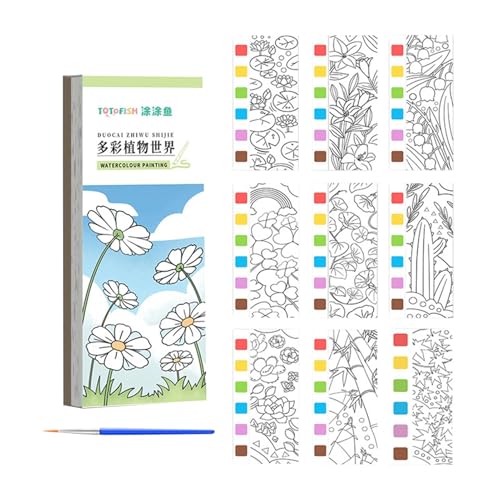 Aquarellpapierblock, Zeichenpapier für Kinder, Aquarell-Malset mit Pinseln und Farben, Skizzenbuch, tragbares Zeichenpapier, Kunstbedarf Aquarellpapierblock, Zeichenpapier für Kinder, Aquarell-Malset mit Pinseln und Farben, Skizzenbuch, tragbares Zeichenpapier, Kunstbedarf von Fulenyi