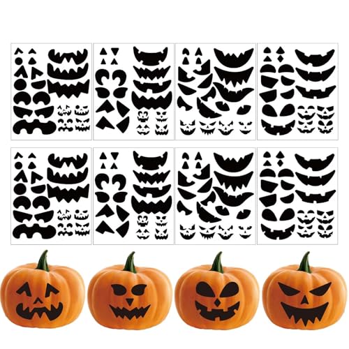Aufkleber mit Kürbisgesichten, kleine Aufkleber mit Kürbisgesicht | Aufkleber-Set mit Kürbisgesicht – 8 Blätter zur Herstellung Ihres eigenen Jack-O-Lantern-Party-Sets Aufkleber mit Kürbisgesichten, kleine Aufkleber mit Kürbisgesicht | Aufkleber-Set mit Kürbisgesicht – 8 Blätter zur Herstellung Ihres eigenen Jack-O-Lantern-Party-Sets von Fulenyi