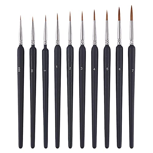Fulenyi Detail-Pinsel,10-teiliges Miniatur-Pinsel-Set, feiner Detail-Malpinsel | Ergonomisches Design-Pinsel-Set für Acrylmalerei, Aquarell, Öl, Modelle Fulenyi Detail-Pinsel,10-teiliges Miniatur-Pinsel-Set, feiner Detail-Malpinsel | Ergonomisches Design-Pinsel-Set für Acrylmalerei, Aquarell, Öl, Modelle von Fulenyi