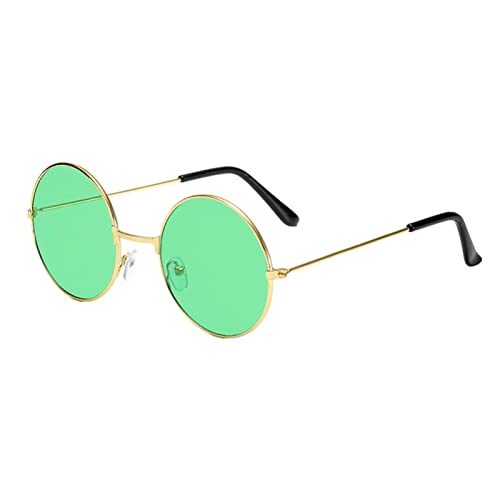 Fulenyi 70er Sonnenbrille - Mode Retro Hippie Brille im 60er Style - Runde Sonnenbrille für Herren, Hippie-Brille für Damen, tolle Partygeschenke von Fulenyi