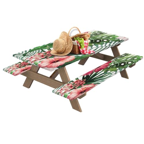 Fulenyi Abdeckung für Picknicktische und Bänke, Picknicktische mit Abdeckungen für Bänke, 3-teiliges elegantes Set für Picknickbänke, elastische Tischdecken Fulenyi Abdeckung für Picknicktische und Bänke, Picknicktische mit Abdeckungen für Bänke, 3-teiliges elegantes Set für Picknickbänke, elastische Tischdecken von Fulenyi