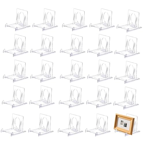 Fulenyi Fotorahmenhalter, Acrylplattenständer, 24 transparente Staffelei-Staffelei-Staffeleien, verstellbarer Ständer für Karten, Rahmen, Bilder, Bücher, elektronische Produkte und Fulenyi Fotorahmenhalter, Acrylplattenständer, 24 transparente Staffelei-Staffelei-Staffeleien, verstellbarer Ständer für Karten, Rahmen, Bilder, Bücher, elektronische Produkte und von Fulenyi
