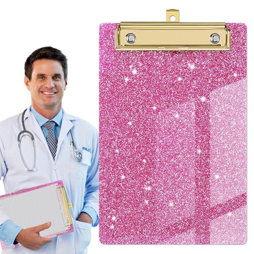 Fulenyi Glitzer-Zwischenablage | Glitzer-Aktenbrett | Leichtes, langlebiges, niedliches, dekoratives Klemmbrett aus Acryl im A6-Letter-Format mit goldenem Clip für Schreibtischbedarf und Zubehör Fulenyi Glitzer-Zwischenablage | Glitzer-Aktenbrett | Leichtes, langlebiges, niedliches, dekoratives Klemmbrett aus Acryl im A6-Letter-Format mit goldenem Clip für Schreibtischbedarf und Zubehör von Fulenyi