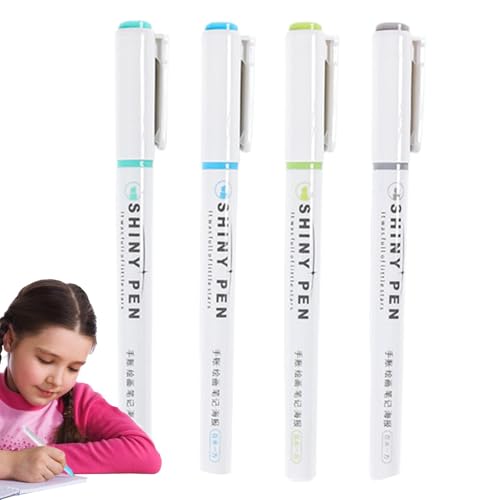 Fulenyi Glitzernde Highlighter, vielseitig einsetzbare Glitzer-Marker, schnell trocknender Glitzer-Marker für Zeichnungen, Mädchen, Tagebücher, Kalender Fulenyi Glitzernde Highlighter, vielseitig einsetzbare Glitzer-Marker, schnell trocknender Glitzer-Marker für Zeichnungen, Mädchen, Tagebücher, Kalender von Fulenyi