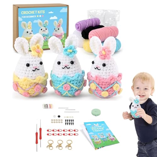 Fulenyi Häkelset für Anfänger, Häkeltier-Kits | Strickanfängerpaket für Erwachsene Video-Tutorials | Starterpaket zum Stricken | Garn für Anfänger Fulenyi Häkelset für Anfänger, Häkeltier-Kits | Strickanfängerpaket für Erwachsene Video-Tutorials | Starterpaket zum Stricken | Garn für Anfänger von Fulenyi