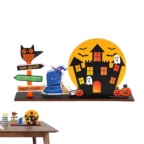Fulenyi Halloween-Mittelstück-Schild, Halloween-Schloss-Dekoration, gruselige Halloween-Boo-Schilder, Boo Spooky & Cute Schilder, Tischdekorationszubehör Fulenyi Halloween-Mittelstück-Schild, Halloween-Schloss-Dekoration, gruselige Halloween-Boo-Schilder, Boo Spooky & Cute Schilder, Tischdekorationszubehör von Fulenyi