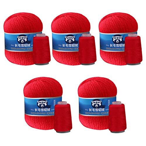 Fulenyi Kaschmir-Garn, Nerzgarn, langes Kaschmir-Garn, Plüsch-Nerzgarn, Kaschmirgarn, Häkelgarn, verschwommenes Garn für Schalhandschuhe (zufällige Verpackung) von Fulenyi