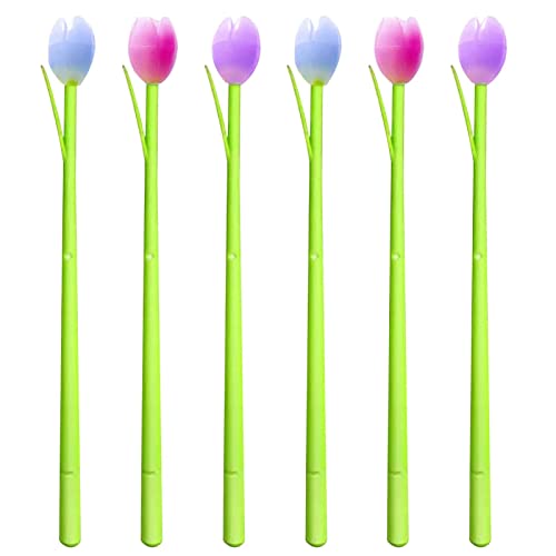 Fulenyi Kugelschreiber mit Blumen - 6 STÜCKE Farbwechsel Blumenstifte Kugelschreiber Tulip,Kreative Geltinte Lily Pens für Lehrer, Schüler, Schulbürodekoration Fulenyi Kugelschreiber mit Blumen - 6 STÜCKE Farbwechsel Blumenstifte Kugelschreiber Tulip,Kreative Geltinte Lily Pens für Lehrer, Schüler, Schulbürodekoration von Fulenyi