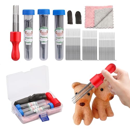Fulenyi Nadelfilzwerkzeuge, Filznadel-Set - Wollfilzwerkzeug für Anfänger - Wollfilz Werkzeugset mit Fingerschutz Fulenyi Nadelfilzwerkzeuge, Filznadel-Set - Wollfilzwerkzeug für Anfänger - Wollfilz Werkzeugset mit Fingerschutz von Fulenyi