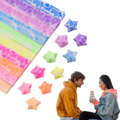 Fulenyi Papiersternstreifen, 210 Blatt Faltpapier, bunt, verbessert die Feinmotorik, Basteln mit Papier für Belohnungen im Klassenzimmer, Weihnachtsgeschenke von Fulenyi
