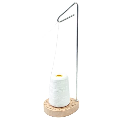 Fulenyi Rollenhalter aus Einzelgarn, Garnrollenhalter, Garnhalter mit Holzsockel mit Metallstab, Mehrzweck-Rollenhalter zum Nähen Fulenyi Rollenhalter aus Einzelgarn, Garnrollenhalter, Garnhalter mit Holzsockel mit Metallstab, Mehrzweck-Rollenhalter zum Nähen von Fulenyi