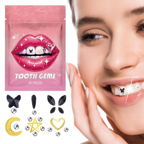 Fulenyi Zahn-Edelsteine – Zahnschmuck-Starter-Kits, schillernde Zahndekorationen, langlebiges Zahn-Edelstein-Set für Zuhause mit funkelnden Kristallen für Mädchen Fulenyi Zahn-Edelsteine – Zahnschmuck-Starter-Kits, schillernde Zahndekorationen, langlebiges Zahn-Edelstein-Set für Zuhause mit funkelnden Kristallen für Mädchen von Fulenyi