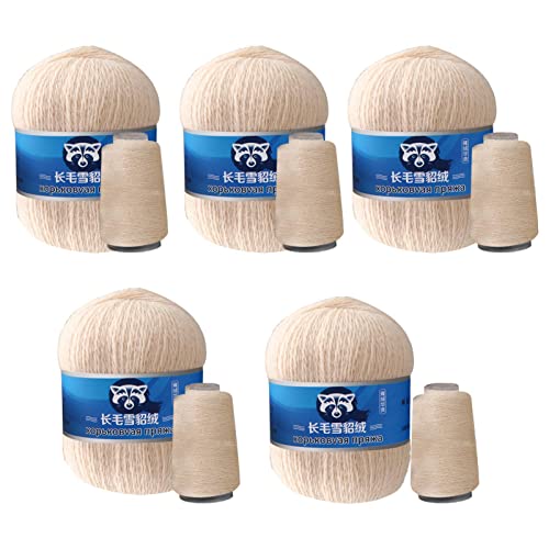 Fulenyi de Kaschmir - Linie Langhaar Mink Cashmere - Kaschmirgarn, Häkelgarn, verschwommenes Garn für Pullover-Schal-Handschuhe (zufällige Verpackung) von Fulenyi