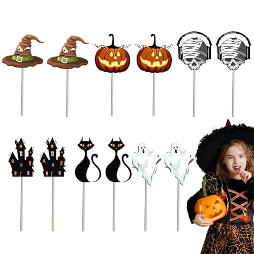 Halloween-Cupcake-Aufsätze, Halloween-Kuchenaufsätze, 12 x Geburtstagstortenaufsätze, Halloween-Cupcake-Dekoration, Kuchendekorationswerkzeug Halloween-Cupcake-Aufsätze, Halloween-Kuchenaufsätze, 12 x Geburtstagstortenaufsätze, Halloween-Cupcake-Dekoration, Kuchendekorationswerkzeug von Fulenyi