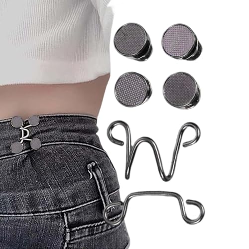 Knopfversteller an der Taille, Taillenversteller für Hosen, Jean-Nadeln, ohne Nähen, lockere Jeans-Spanner aus Metalllegierung, Jean-Knopfnadeln Knopfversteller an der Taille, Taillenversteller für Hosen, Jean-Nadeln, ohne Nähen, lockere Jeans-Spanner aus Metalllegierung, Jean-Knopfnadeln von Fulenyi
