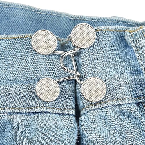 Knopfversteller für Jeans, verstellbarer Jeansknopf, Jean-Knöpfe, Stecknadeln, ohne Nähen, lockere Jeans-Spanner aus Legierung, abnehmbare Jean-Knopfstifte für Knopfversteller für Jeans, verstellbarer Jeansknopf, Jean-Knöpfe, Stecknadeln, ohne Nähen, lockere Jeans-Spanner aus Legierung, abnehmbare Jean-Knopfstifte für von Fulenyi