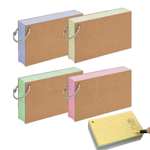 Linierte Notizkarten, linierte Flash-Karten, 200 Indexkarten, 7,6 x 12,7 cm Indexkarten für Notizen, Schulbedarf, Familiennachrichten, Listen von Fulenyi