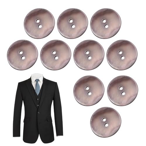 Muschelknöpfe für Kleidung, Muschelknöpfe zum Nähen, 10 runde Knöpfe für Kleidung, River Shell Cardigan mit 2 Löchern für Anzug, Mantel, Windschutz und Muschelknöpfe für Kleidung, Muschelknöpfe zum Nähen, 10 runde Knöpfe für Kleidung, River Shell Cardigan mit 2 Löchern für Anzug, Mantel, Windschutz und von Fulenyi