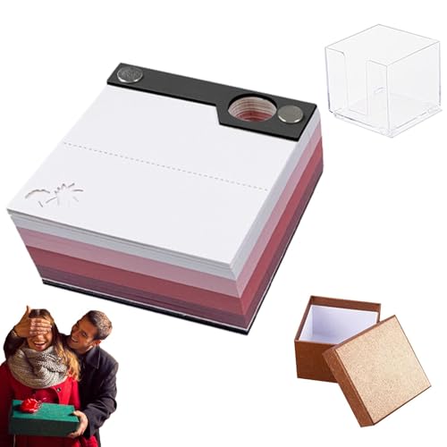 Notizblock, Haftnotizblock, Kunst-Notizblock aus Papier mit Stifthalter, Papierkunst-Notizblock, abreißbare Desktop-Skulptur, E-Mail-Notizen Notizblock, Haftnotizblock, Kunst-Notizblock aus Papier mit Stifthalter, Papierkunst-Notizblock, abreißbare Desktop-Skulptur, E-Mail-Notizen von Fulenyi