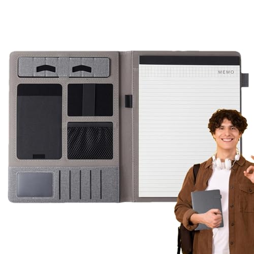 Portfolio aus PU-Leder | Dokumentenmappe | Dokumentenhalter | Notizblock im Lieferumfang enthalten, professioneller Dokumentenorganizer aus PU-Leder für Lebenslauf, Tablet, Portfolio aus PU-Leder | Dokumentenmappe | Dokumentenhalter | Notizblock im Lieferumfang enthalten, professioneller Dokumentenorganizer aus PU-Leder für Lebenslauf, Tablet, von Fulenyi