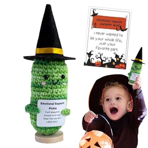 Positive Häkelpuppen, positive Puppe, Avocado-Puppe, lustige Häkelpuppe mit Karte, niedliche Partydekoration, um Ihre Arbeitskollegen zu ermutigen von Fulenyi