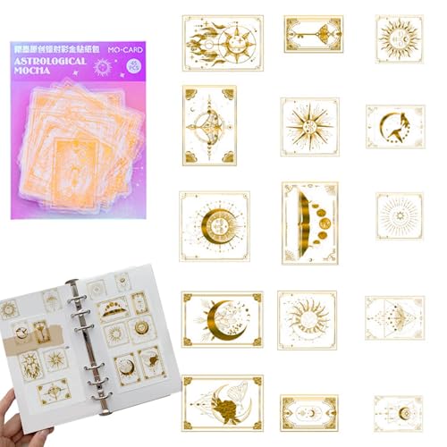 Retro-Laptop-Aufkleber, goldene Aufkleber für Scrapbooking | Goldene Mehrzweck-Aufkleber für Scrapbooking - 45 kreative und stilvolle Aufkleber für von Fulenyi