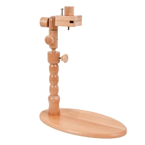 Stickrahmen, Stickringhalter aus Holz für Stickrahmen, verstellbar, drehbarer Nähständer, Stickringhalter, Schreibtischklemme für von Fulenyi