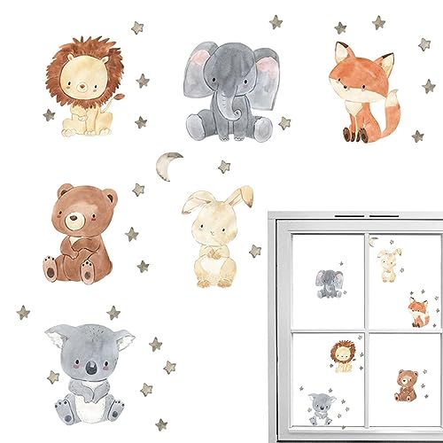 Wandtattoos | Wandtattoo, selbstklebend, PVC, Tiere – Schalter, Cartoon-Design, bunt, 6 Stück für Wand, Möbel, Keramikfliesen Wandtattoos | Wandtattoo, selbstklebend, PVC, Tiere – Schalter, Cartoon-Design, bunt, 6 Stück für Wand, Möbel, Keramikfliesen von Fulenyi