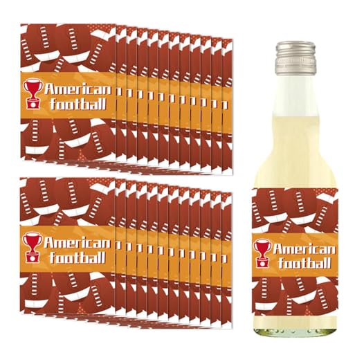 Wasserdichte Aufkleber für Wasserflaschen, Aufkleber für Wasserflaschen, Partygeschenke | 24 wasserdichte Aufkleber American Football | Lustige Etiketten für Dekorationen Wasserdichte Aufkleber für Wasserflaschen, Aufkleber für Wasserflaschen, Partygeschenke | 24 wasserdichte Aufkleber American Football | Lustige Etiketten für Dekorationen von Fulenyi