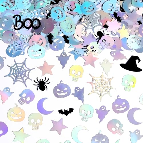 Fullhawl 500 Stück Halloween Konfetti Dekorationen Regenbogen Holografische Geist Fledermaus Kürbis Gesicht Boo Schwarz Spinnennetz Hexenhut Schädel Konfetti für Halloween Party Tischdekoration Fullhawl 500 Stück Halloween Konfetti Dekorationen Regenbogen Holografische Geist Fledermaus Kürbis Gesicht Boo Schwarz Spinnennetz Hexenhut Schädel Konfetti für Halloween Party Tischdekoration von Fullhawl