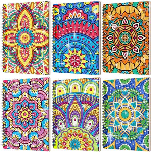 Fullhawl 6 Pack Mandala Diamond Painting Spiral Notebook 8.3 x 5.5 Inches DIY Mandala Cover Notebook 5D Flower Diamond Art Kits Notepad Journal Art Crafts Accessories for Adults Gifts with Tools Fullhawl 6 Pack Mandala Diamond Painting Spiral Notebook 8.3 x 5.5 Inches DIY Mandala Cover Notebook 5D Flower Diamond Art Kits Notepad Journal Art Crafts Accessories for Adults Gifts with Tools von Fullhawl