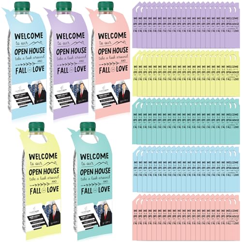 Fullhawl Hängeetiketten für Immobilienmakler mit Visitenkarten-Design, 8,9 x 23,6 cm, bunt, für Immobilienmakler, Heimbedarf, 100 Stück von Fullhawl