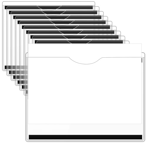 Fullhawl Magnetischer Aktenhalter, PVC, transparent, groß, Papierhalter, Organizer für Briefe, Papier, für Whiteboard, Kühlschrank, Schränke, Büro, Zuhause, Lehrer, 10 Stück Fullhawl Magnetischer Aktenhalter, PVC, transparent, groß, Papierhalter, Organizer für Briefe, Papier, für Whiteboard, Kühlschrank, Schränke, Büro, Zuhause, Lehrer, 10 Stück von Fullhawl