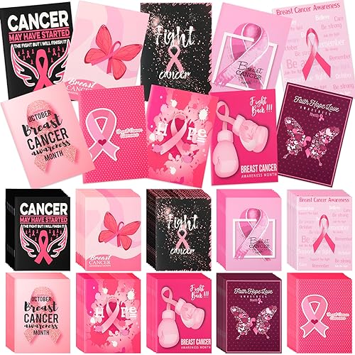 Fulmoon 300 Pcs Breast Cancer Awareness Inspirational Notepads Journal Notebook Bulk Pink Ribbon Mini Notebook Breast Cancer Gifts for Women Girls, Charity Event Party Supplies Fulmoon 300 Pcs Breast Cancer Awareness Inspirational Notepads Journal Notebook Bulk Pink Ribbon Mini Notebook Breast Cancer Gifts for Women Girls, Charity Event Party Supplies von Fulmoon